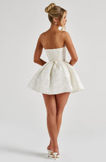 Vestido corto Salome - marfil