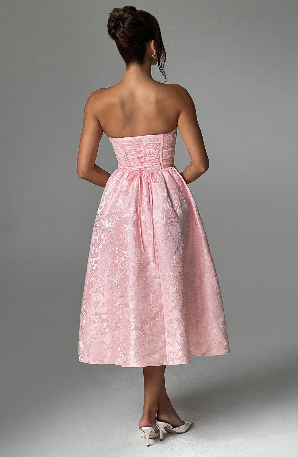 Vestido midi Saoirse - rosa empolvado