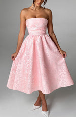 Vestido midi Saoirse - rosa empolvado
