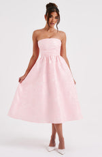 Vestido midi Saoirse - rosa empolvado
