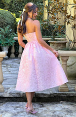 Vestido midi Saoirse - rosa empolvado