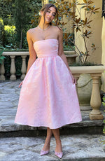 Vestido midi Saoirse - rosa empolvado