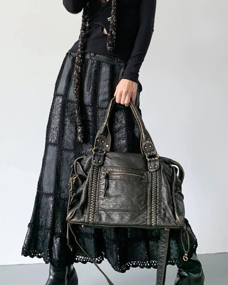 NOVELYA | Bolso de Hombro Vintage Weave