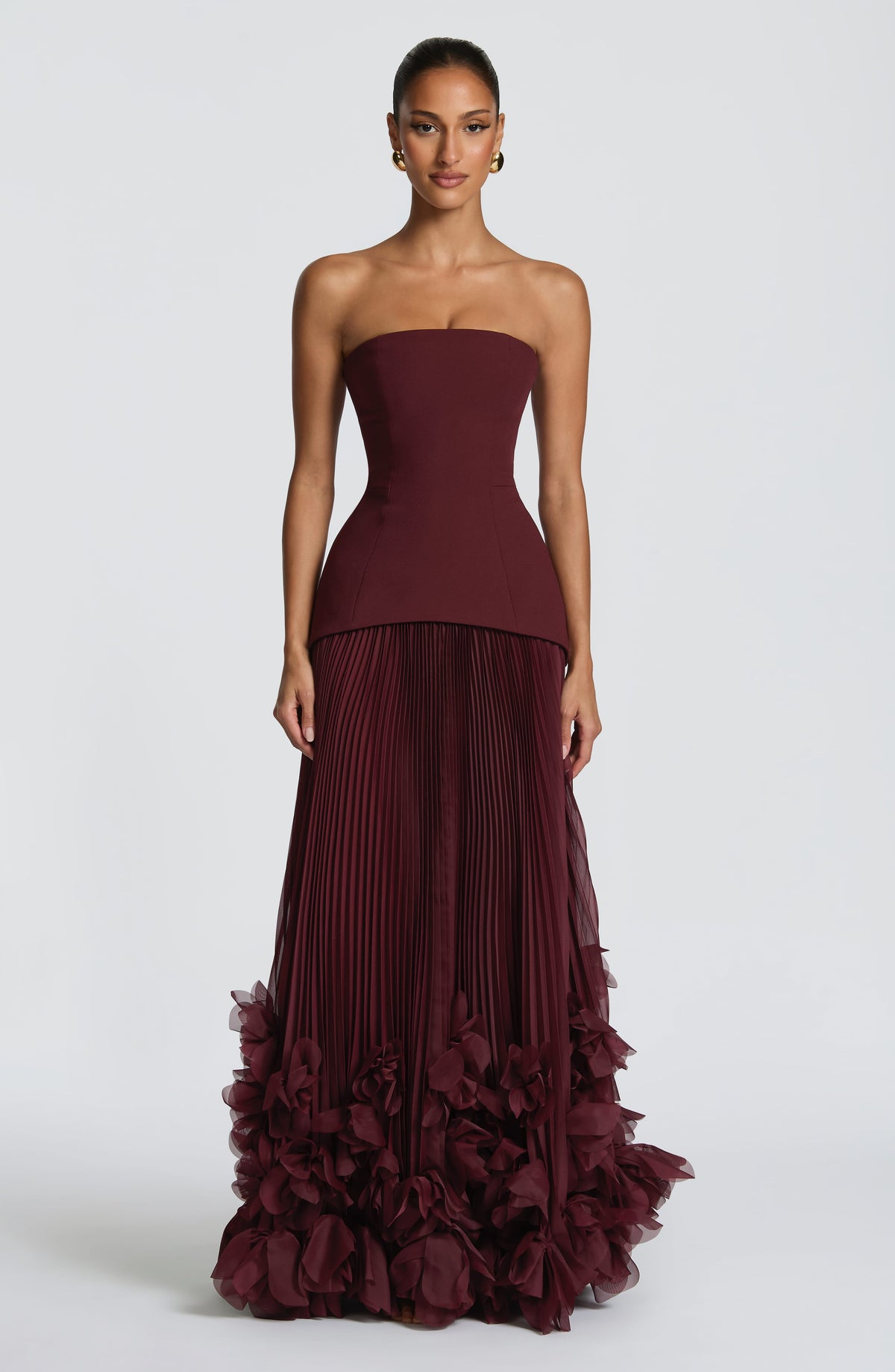Vestido de gala Seraphina - rojo cereza lacado