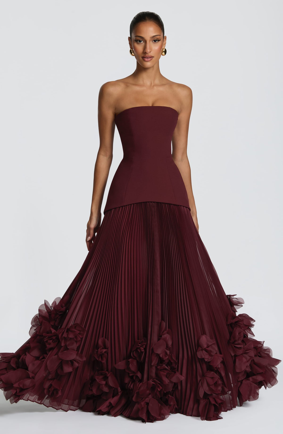 Vestido de gala Seraphina - rojo cereza lacado