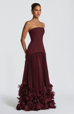 Vestido de gala Seraphina - rojo cereza lacado