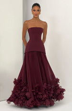 Vestido de gala Seraphina - rojo cereza lacado