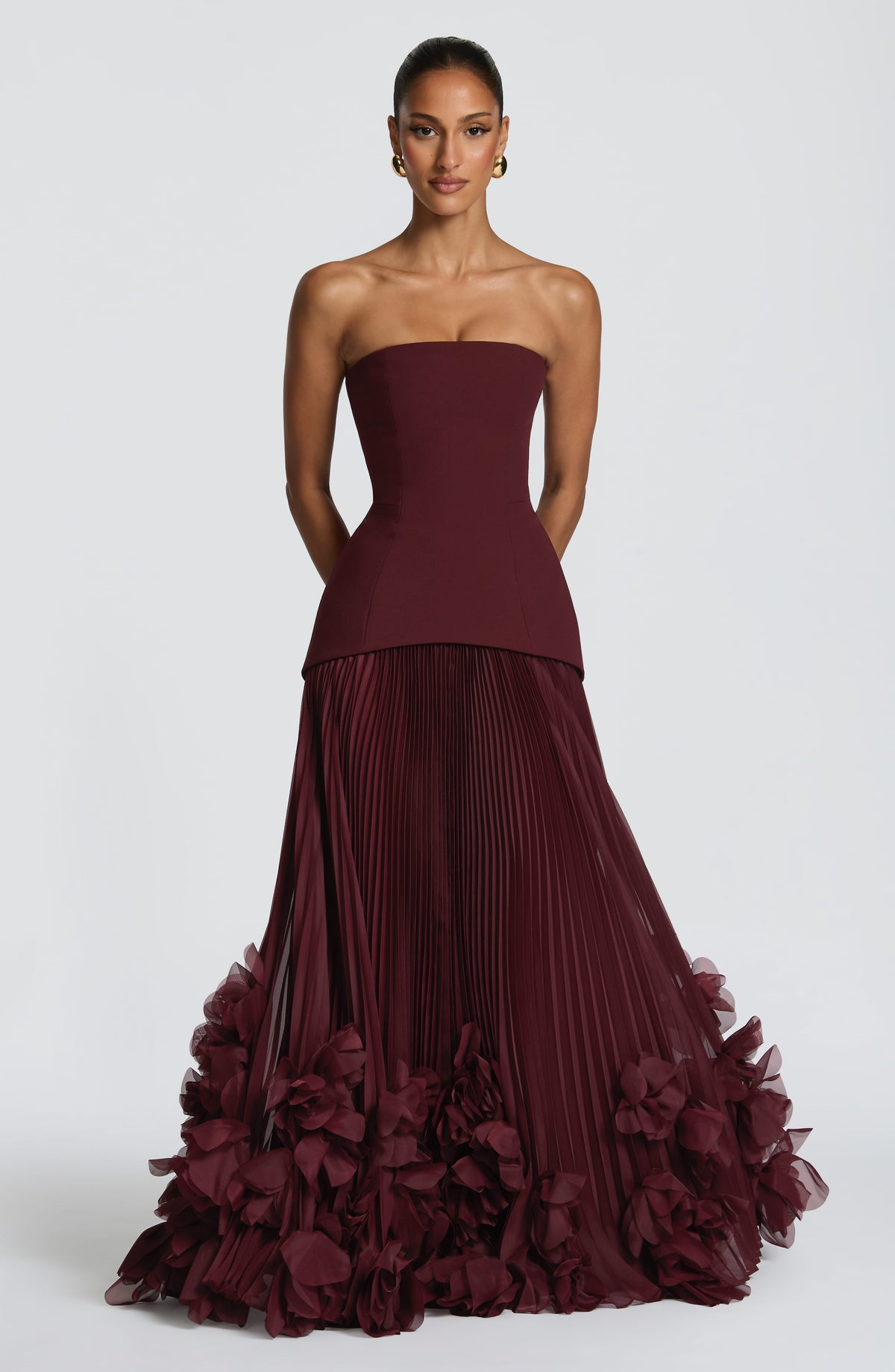 Vestido de gala Seraphina - rojo cereza lacado