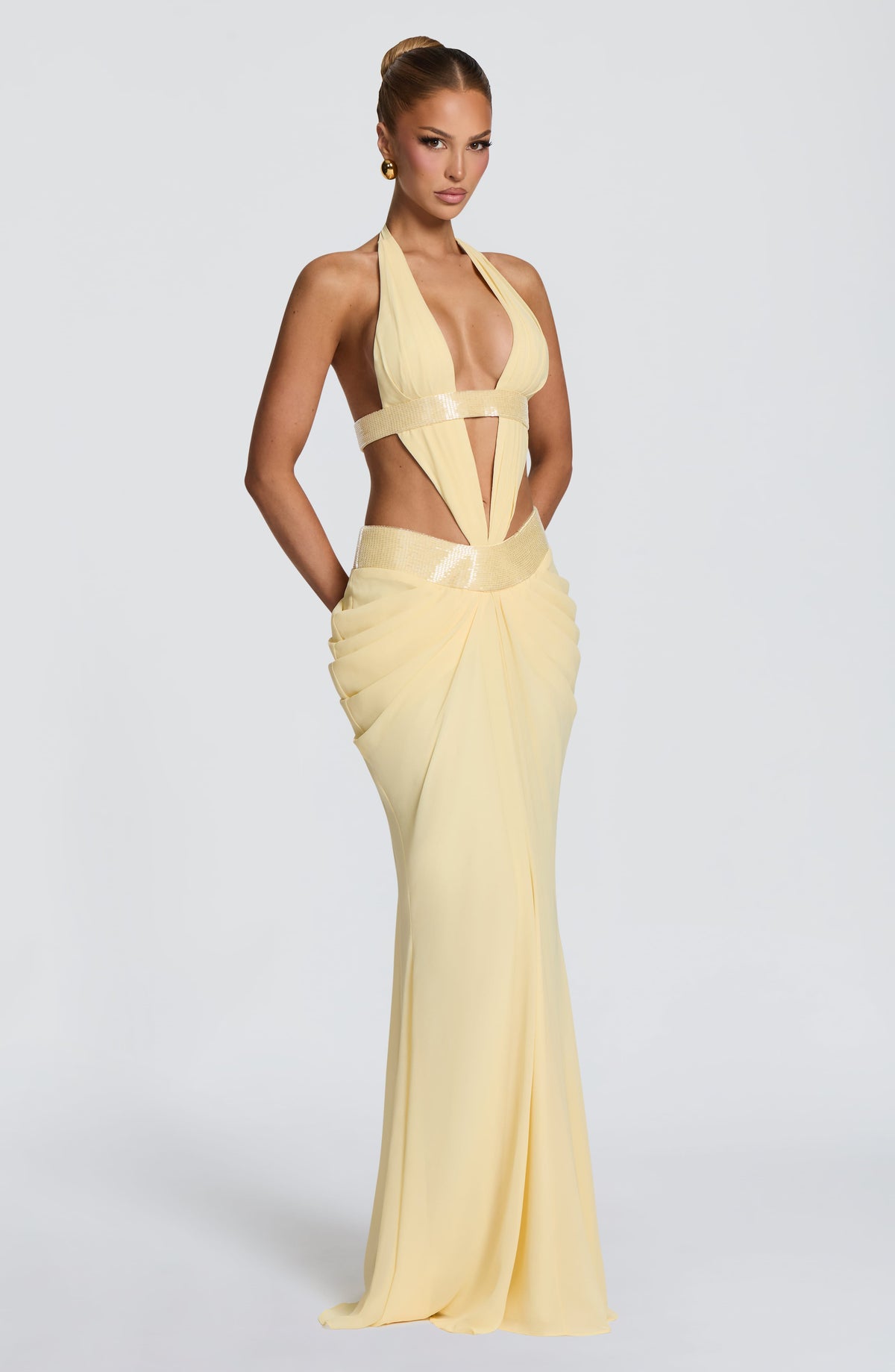 Vestido largo Sophie - amarillo limón