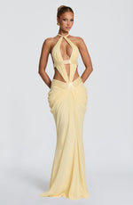 Vestido largo Sophie - amarillo limón