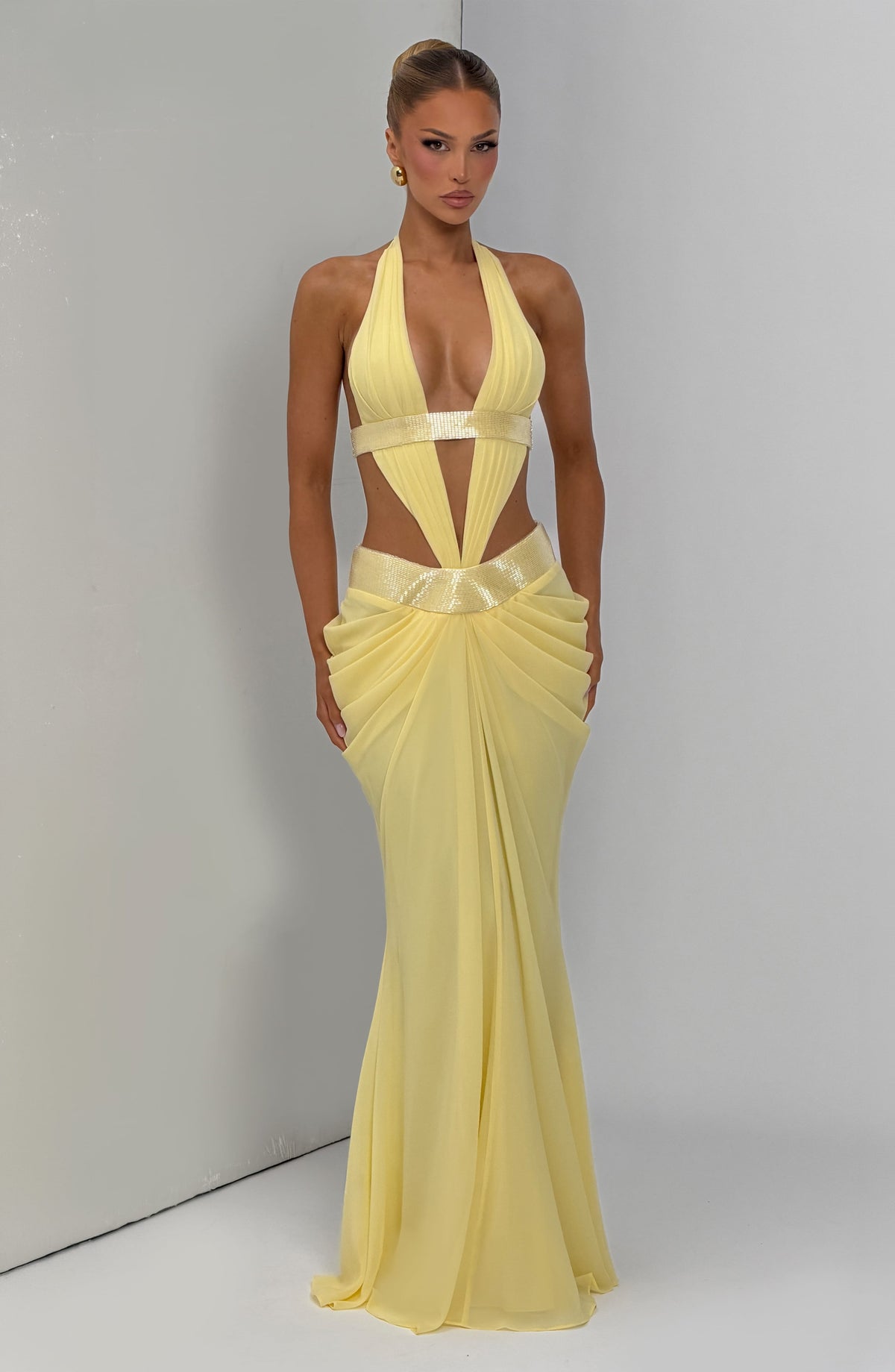 Vestido largo Sophie - amarillo limón