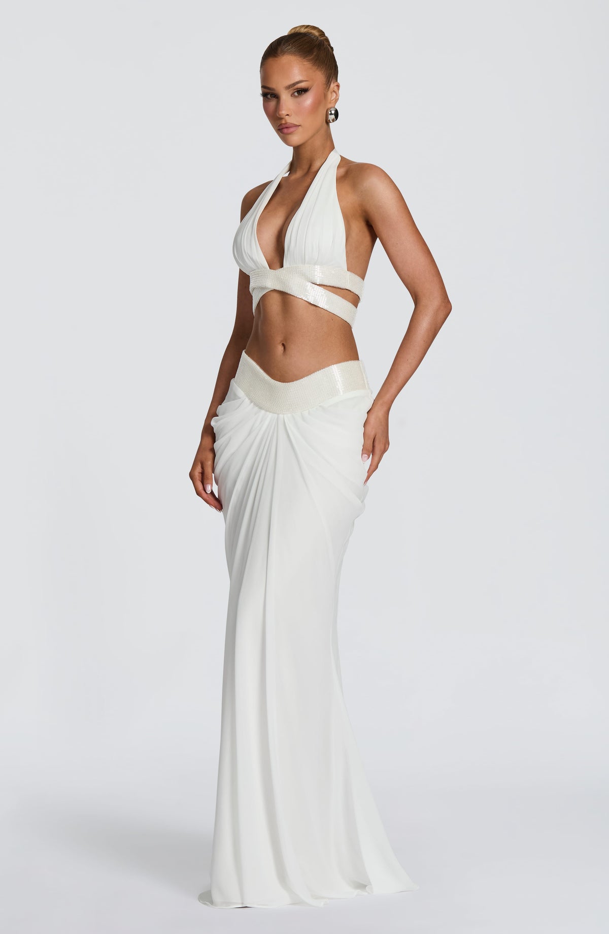 Falda larga Sophie - marfil