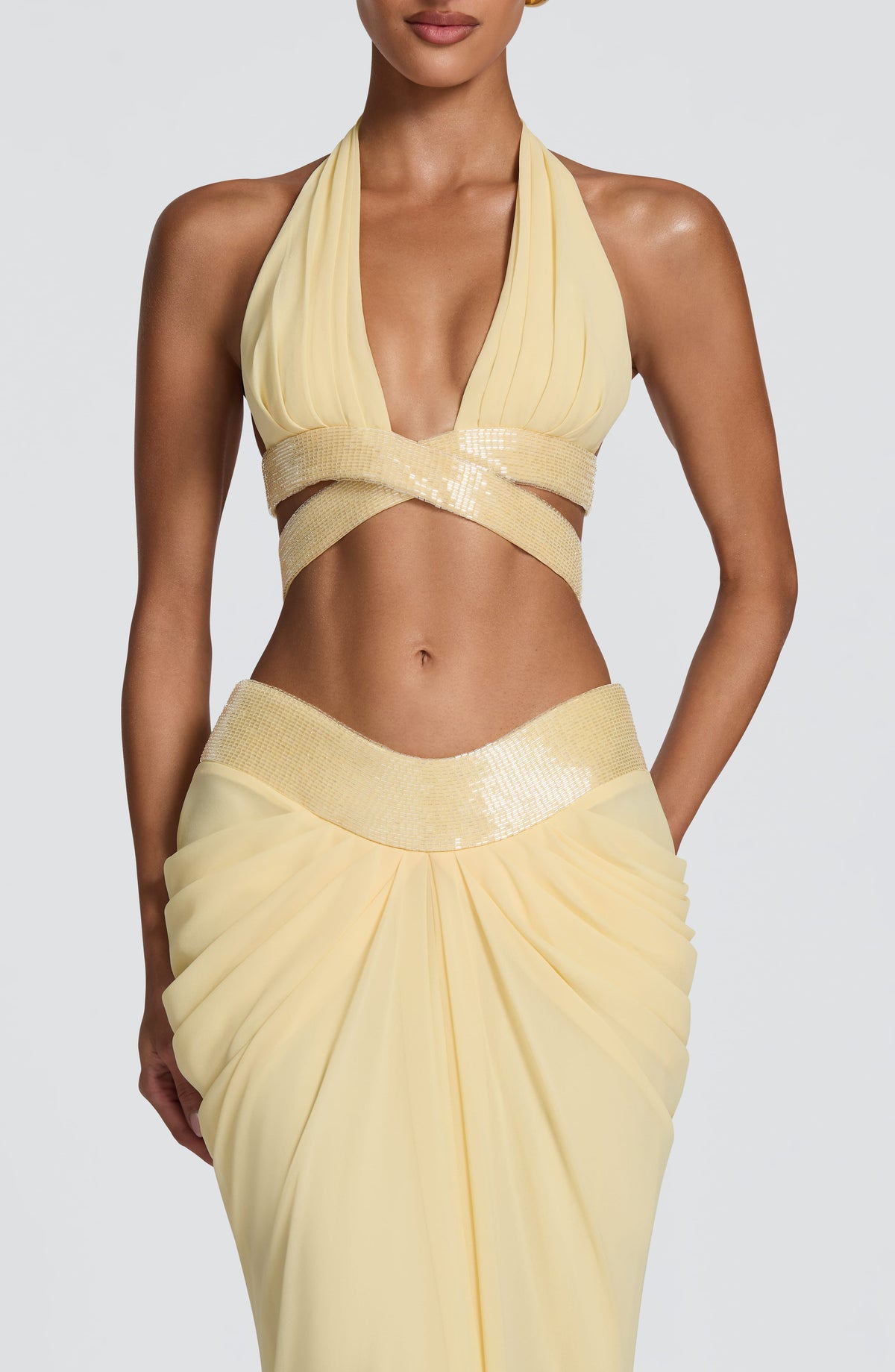 Falda larga Sophie - amarillo limón