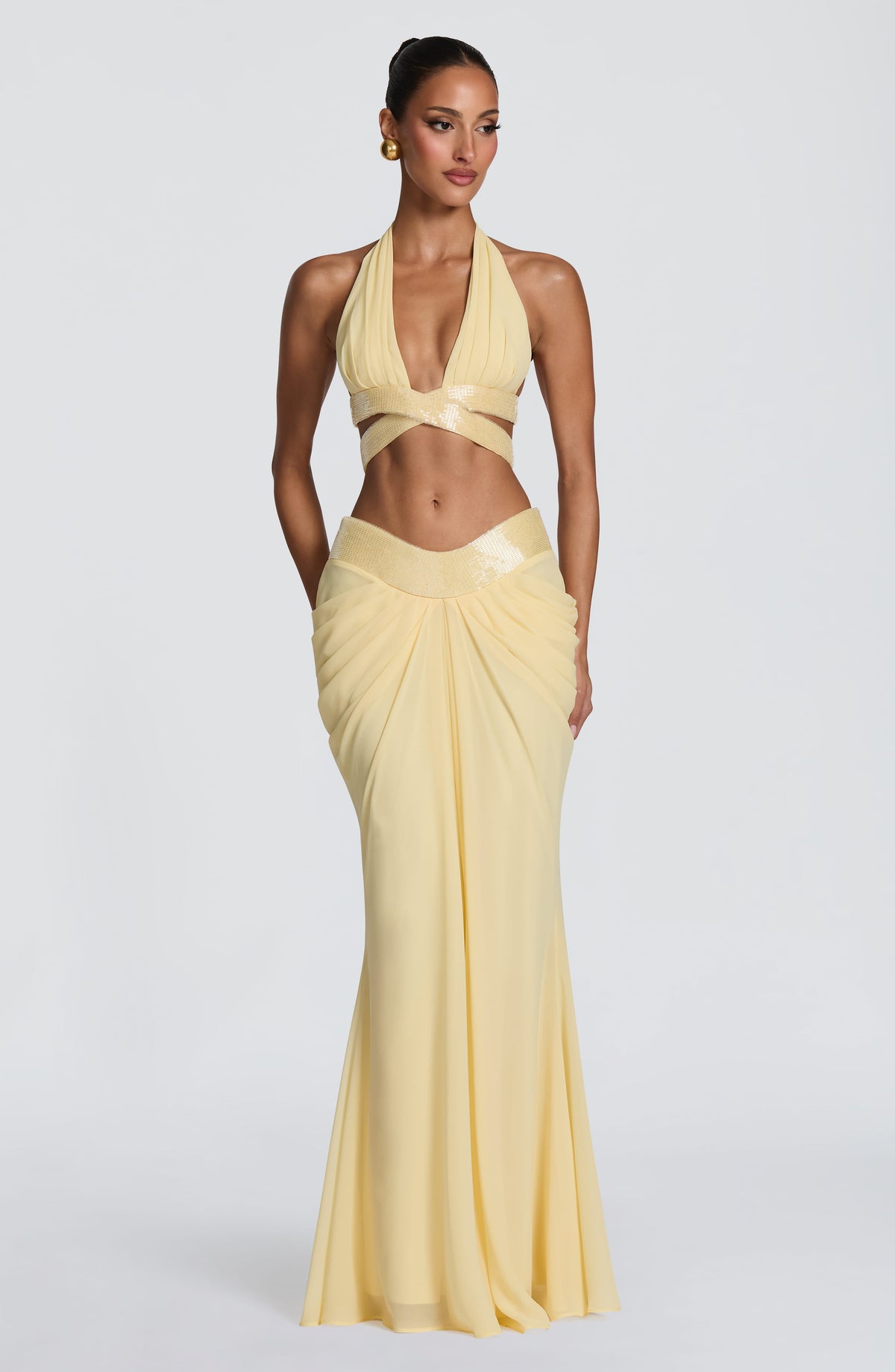 Falda larga Sophie - amarillo limón