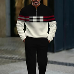Lucas - Conjunto Casual de Jersey Estampado y Pantalón para Hombre de Valerina Milano