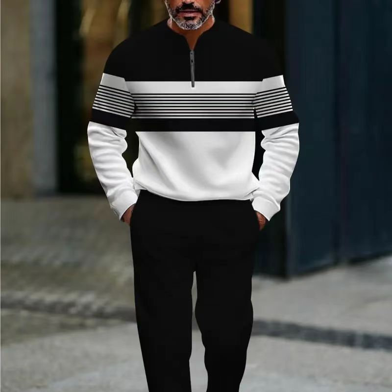 Lucas - Conjunto Casual de Jersey Estampado y Pantalón para Hombre de Valerina Milano