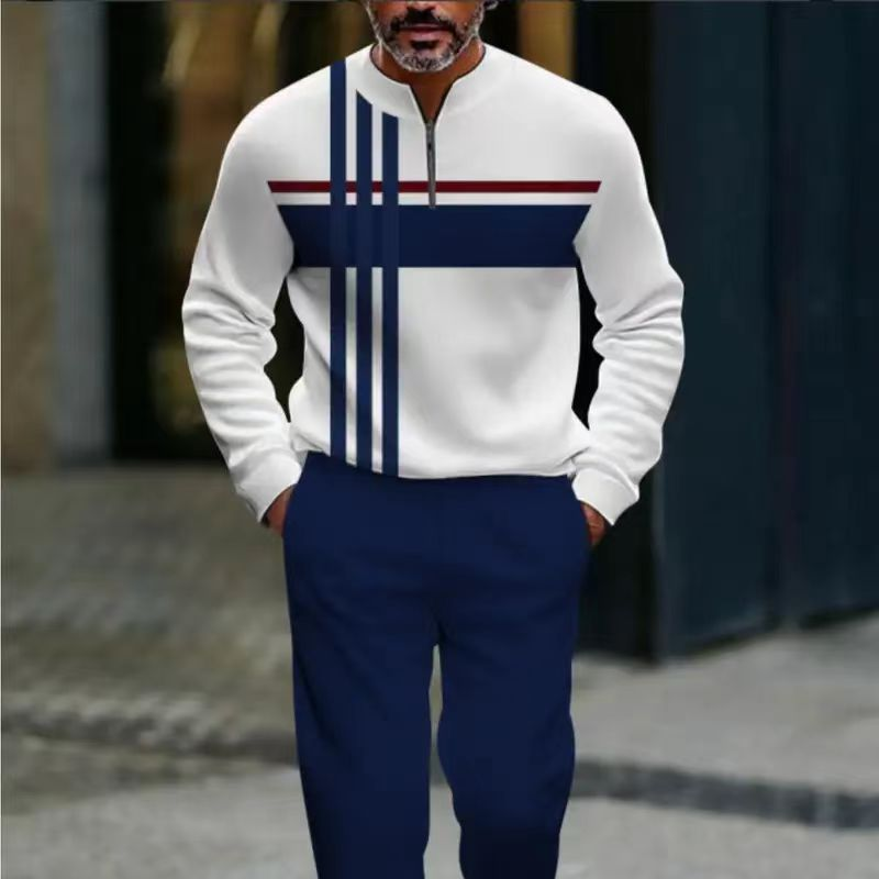 Lucas - Conjunto Casual de Jersey Estampado y Pantalón para Hombre de Valerina Milano
