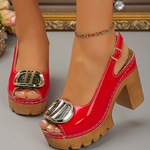 ✨ Sandalias de Tacón con Hebilla y Punta Abierta: Elegantes, Cómodas y Perfectas para Cualquier Ocasión 🌸