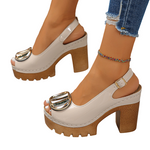 ✨ Sandalias de Tacón con Hebilla y Punta Abierta: Elegantes, Cómodas y Perfectas para Cualquier Ocasión 🌸