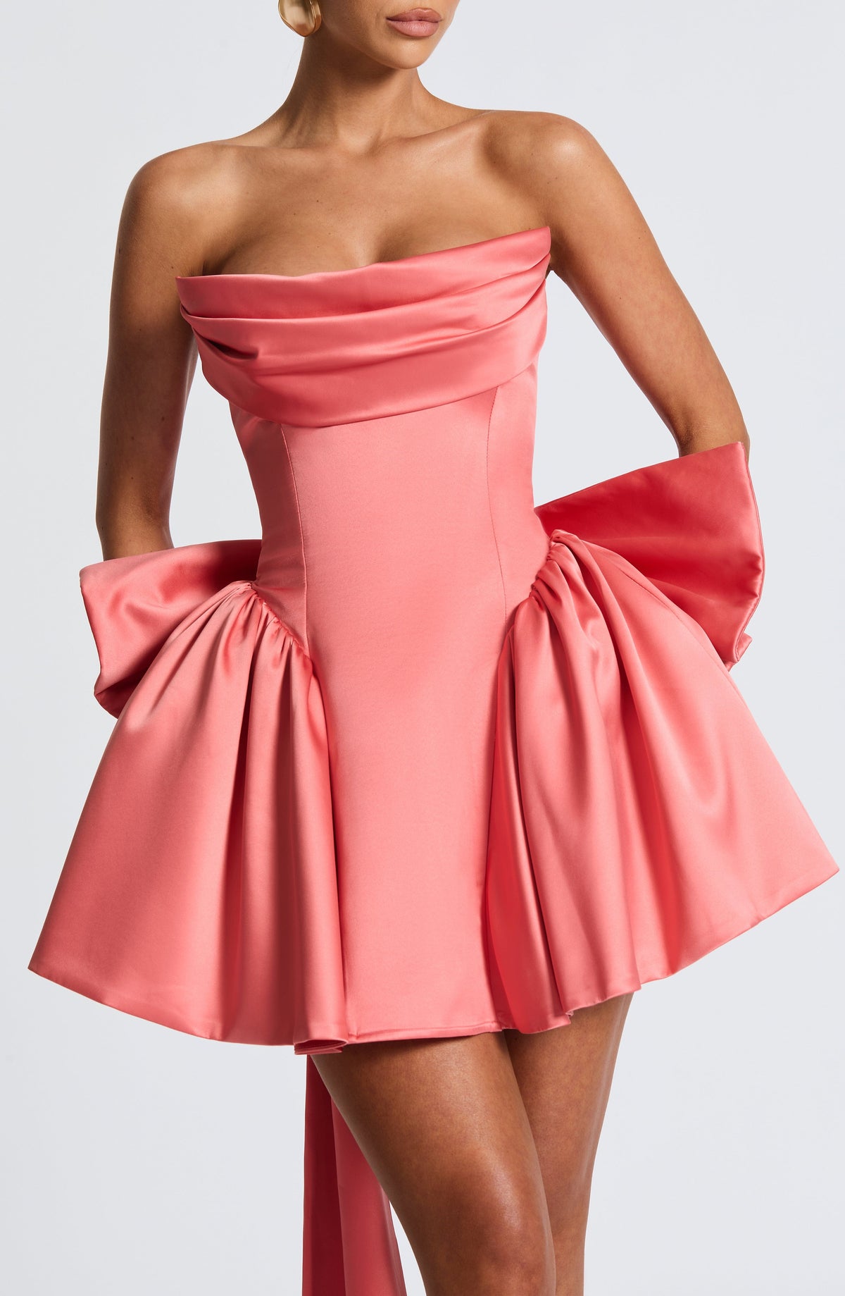 Vestido corto Trinity - rosa coral