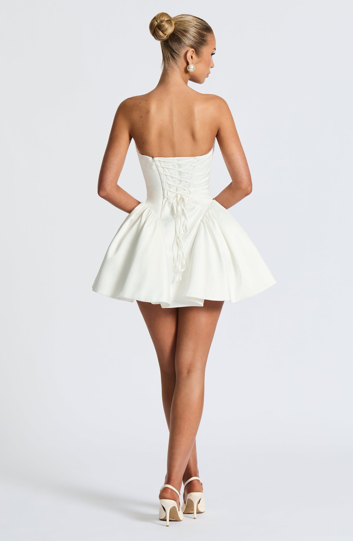 Vestido corto Trinity - marfil