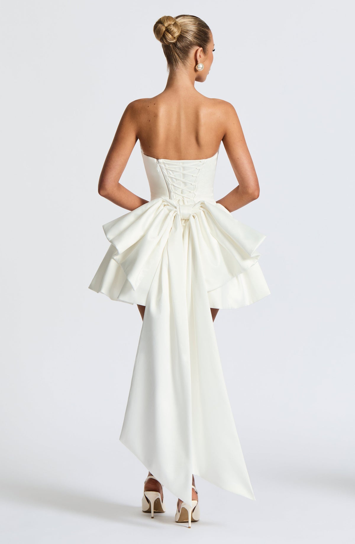 Vestido corto Trinity - marfil