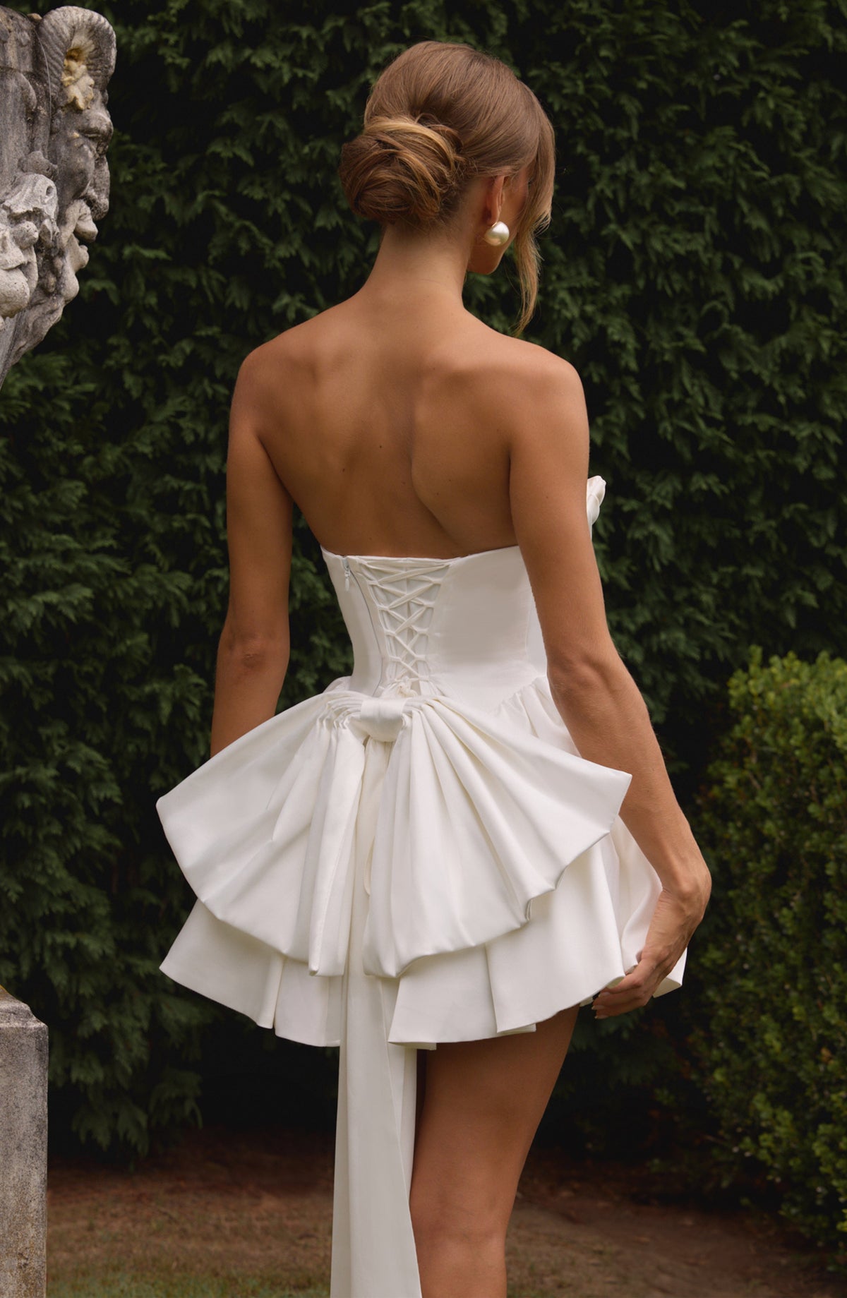 Vestido corto Trinity - marfil