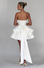 Vestido corto Trinity - marfil