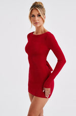 Vestido corto Una - rojo