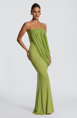 Vestido largo Vienna - verde oliva