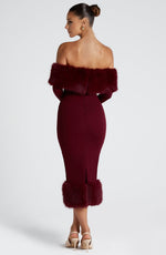 Vestido midi Vittoria - vino