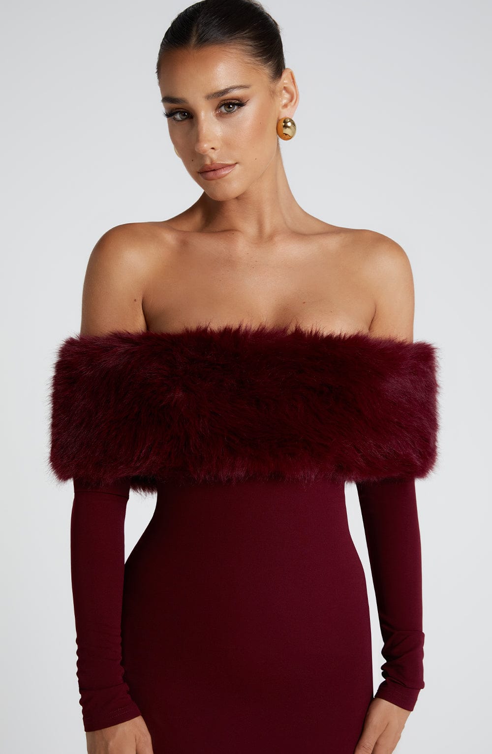 Vestido midi Vittoria - vino