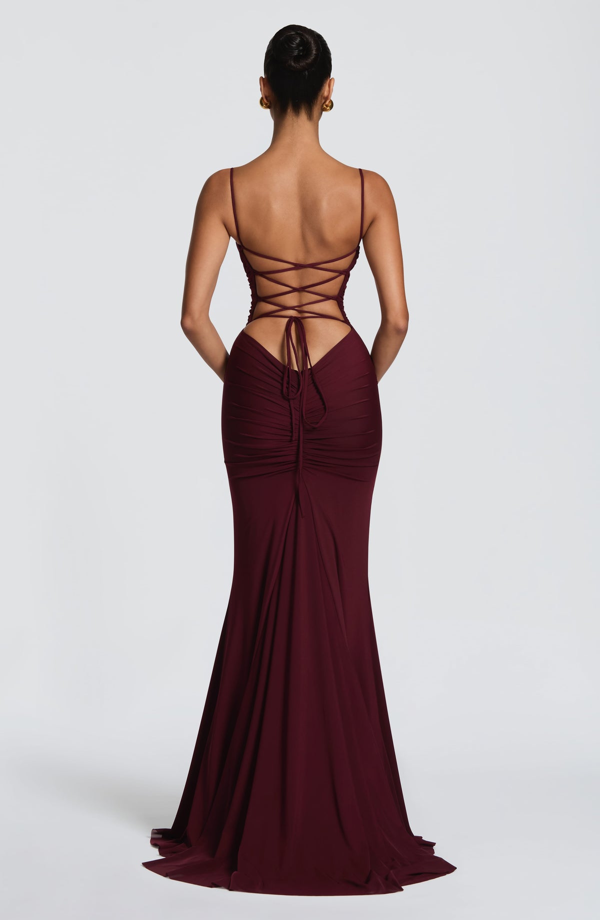 Vestido de gala Zaria - rojo cereza lacado