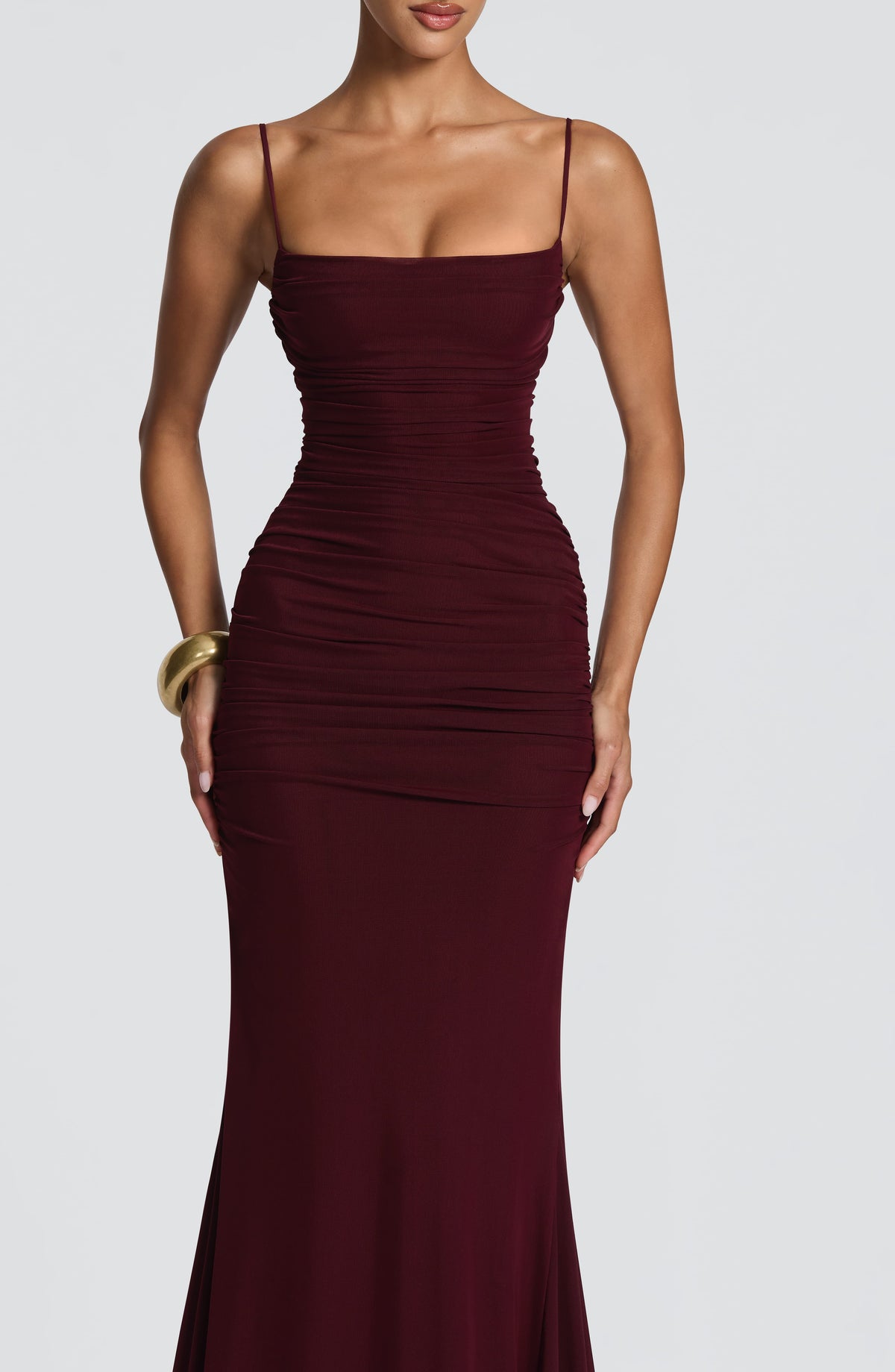 Vestido de gala Zaria - rojo cereza lacado