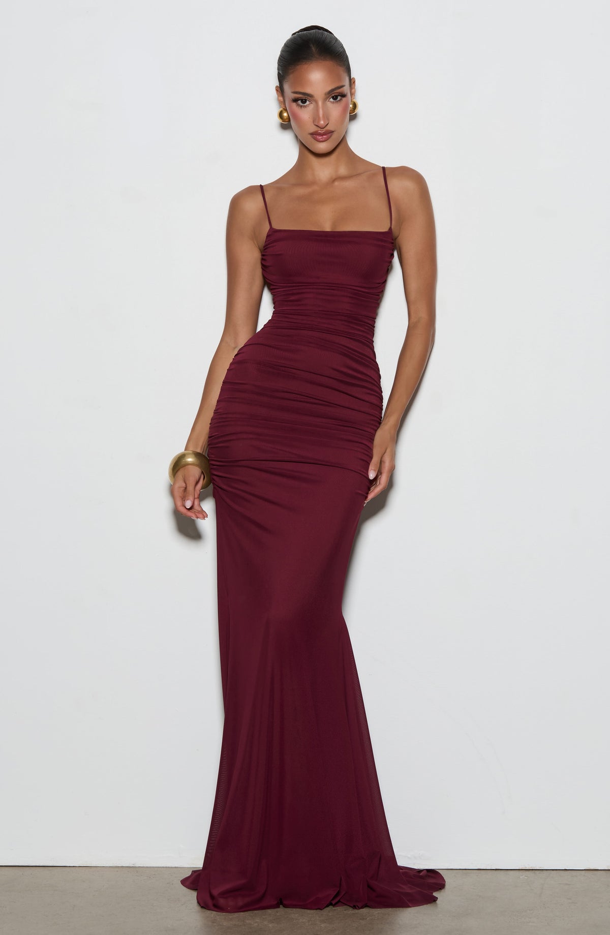 Vestido de gala Zaria - rojo cereza lacado